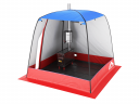Мобильная баня-палатка МОРЖ c 2-мя окнами сине-красный в Магнитогорске