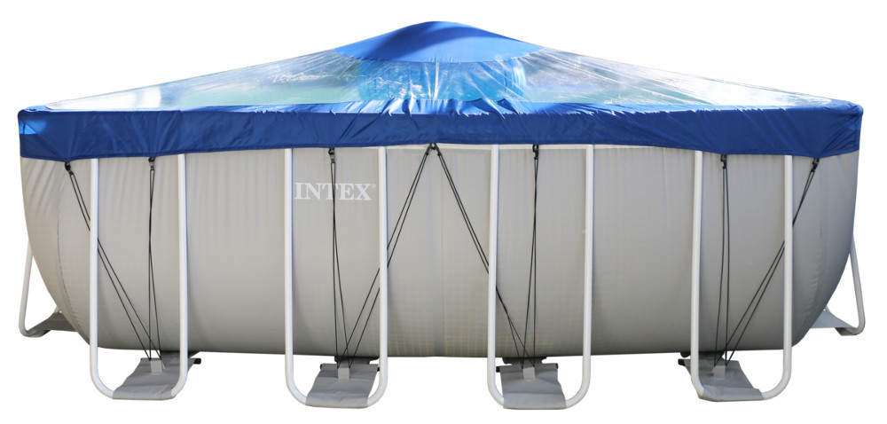 Тент для прямоугольного бассейна Intex/Bestway с надувной подушкой "Фиеста" в Магнитогорске