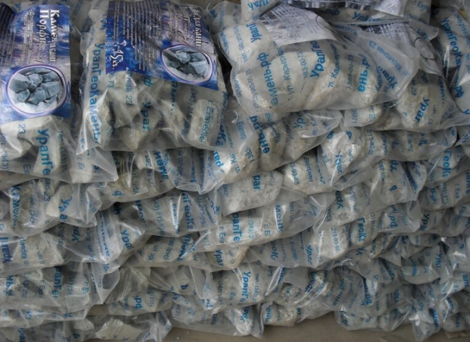 Камни для бани Порфирит Колотый 15кг в Магнитогорске