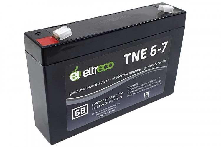 Тяговый аккумулятор Eltreco TNE6-7 (6V7A/H C20) в Магнитогорске