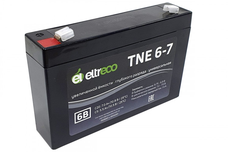 Тяговый аккумулятор Eltreco TNE6-7 (6V7A/H C20) в Магнитогорске
