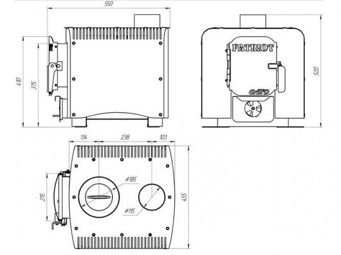 Печь длительного горения Grill’D Patriot 200 в Магнитогорске