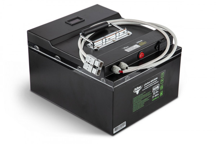 Тяговый железо-фосфатный аккумулятор RuTrike LiFePO4 60V32Ah (50А) в Магнитогорске