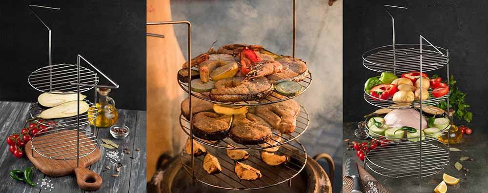 Этажерка 3-х ярусная диаметр 27 см в Магнитогорске