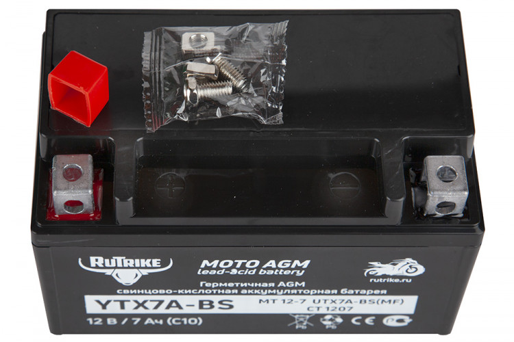 Аккумулятор стартерный для мототехники Rutrike YTX7A-BS (12V/7Ah) в Магнитогорске