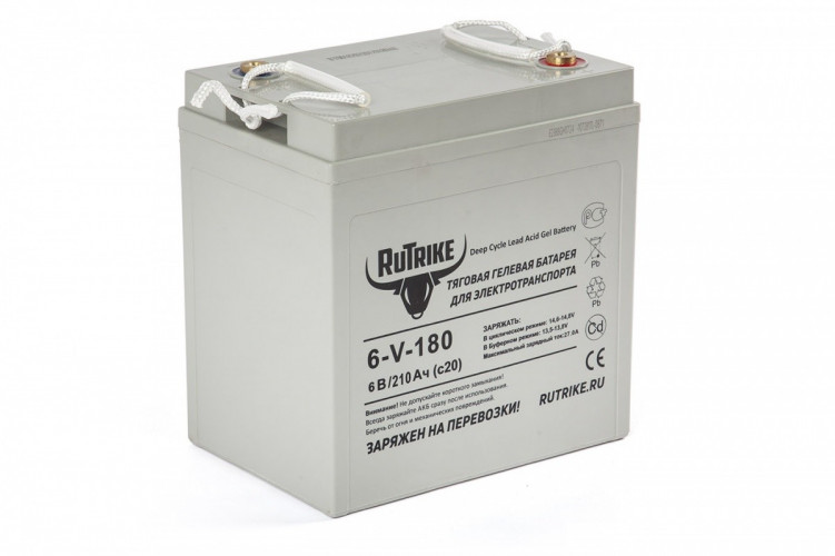 Тяговый гелевый аккумулятор RuTrike 3-EVF-180A (6V180A/H C3) в Магнитогорске