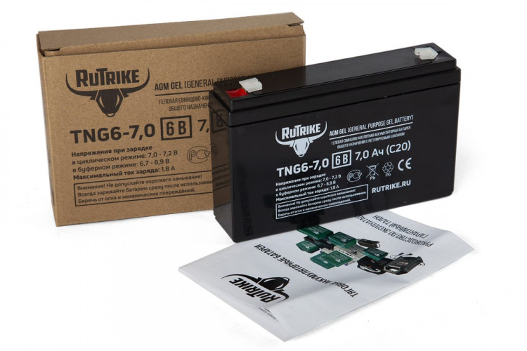 Тяговый гелевый аккумулятор RuTrike TNG 6-7.0 (6V7.0 A/H C20) в Магнитогорске