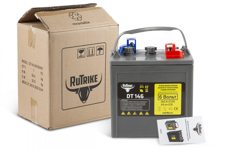 Тяговый аккумулятор RuTrike WET DT146 (T-145) 6V170A/H C3 в Магнитогорске