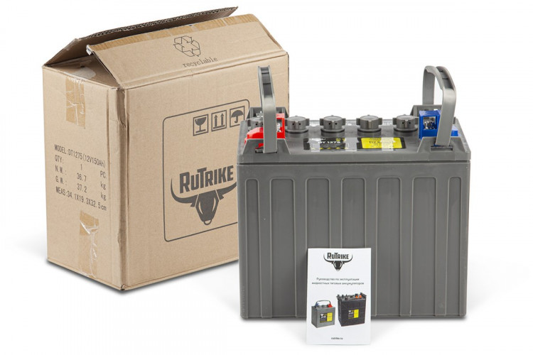 Тяговый аккумулятор RuTrike WET DT1275 (T1275) 12V100A/H C3 в Магнитогорске