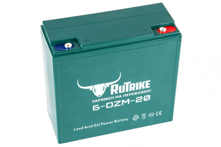 Тяговый гелевый аккумулятор RuTrike 6-DZF-20 (12V20A/H C2) в Магнитогорске