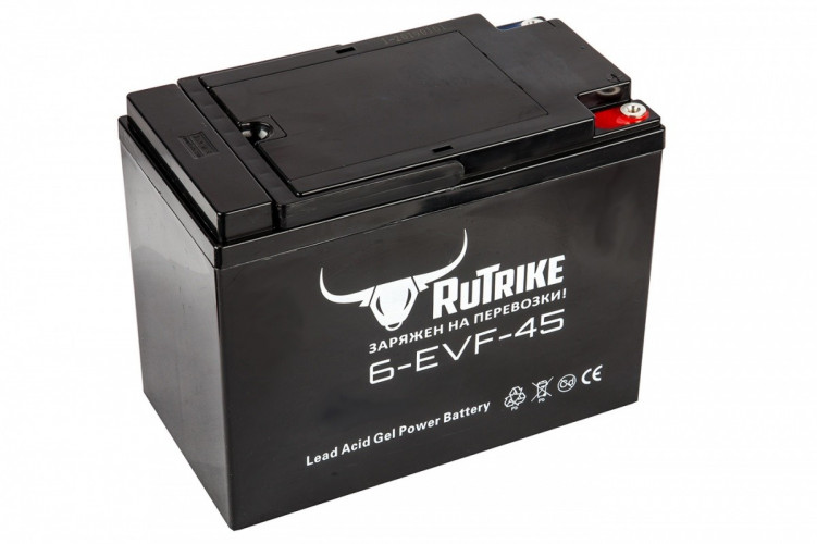 Тяговый гелевый аккумулятор RuTrike 6-EVF-45 (12V45A/H C3) в Магнитогорске