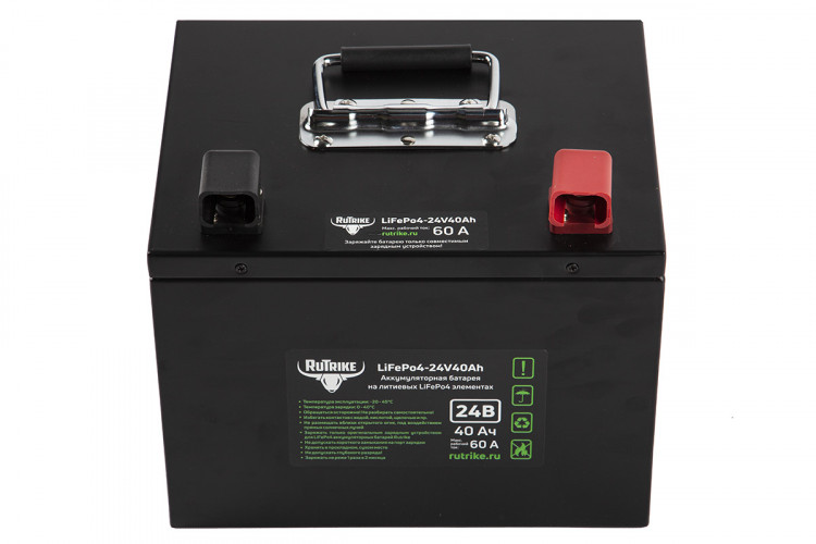 Тяговый железо-фосфатный аккумулятор RuTrike LiFePO4 24V40Ah (60A) в Магнитогорске