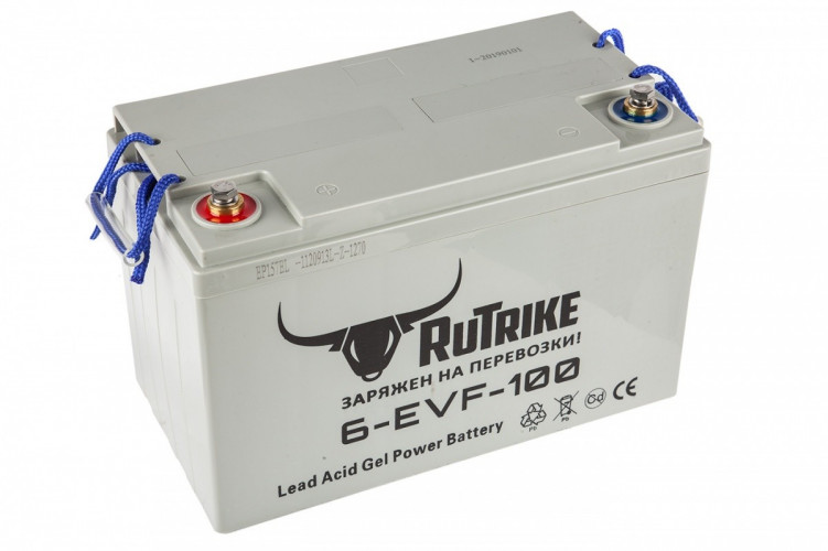 Тяговый гелевый аккумулятор RuTrike 6-EVF-100A (12V100A/H C3) в Магнитогорске